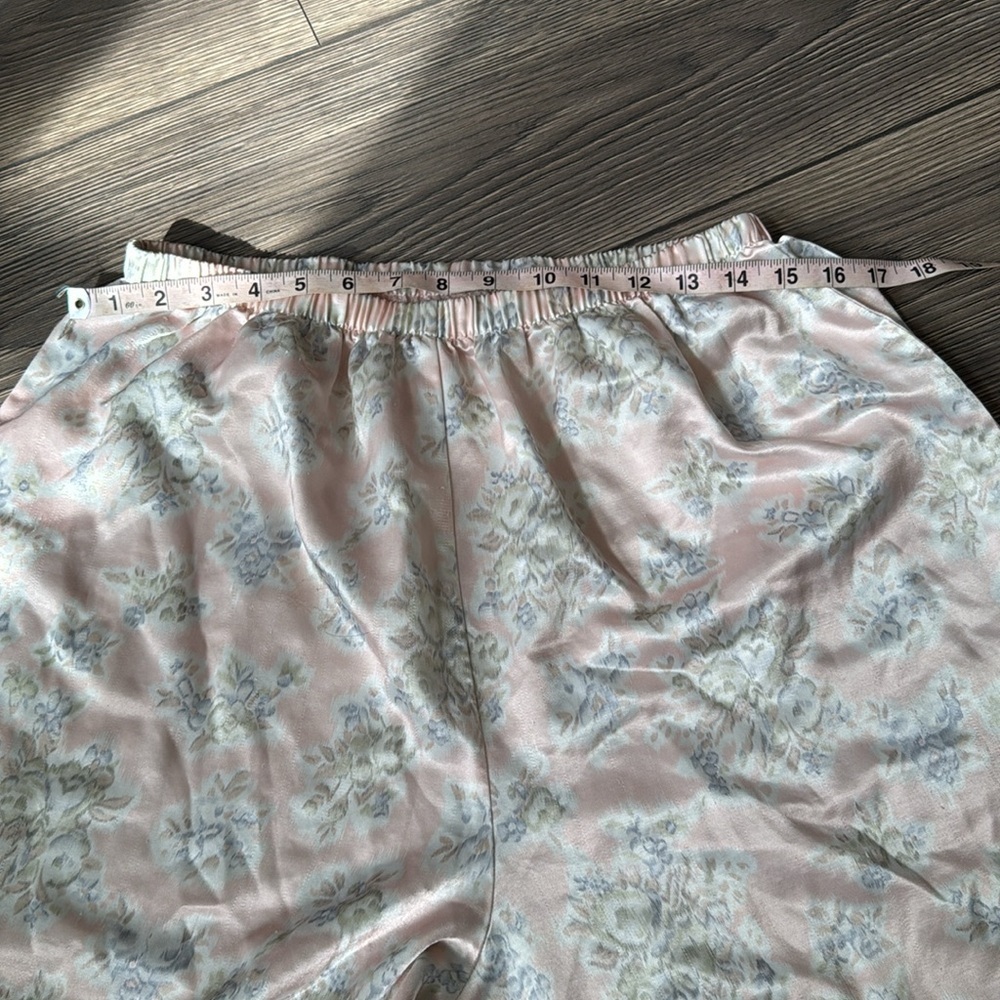 Vintage Amanda Stewart romantic floral pajama set size large baby pink - Picture 11 of 14